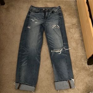 American Eagle Super High Rise Baggy Straight Jeans